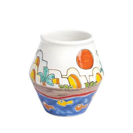 Vaso artigianale ceramiche siciliane de simone Dammusi VS537DA Vaso artigianale ceramiche siciliane de simone Dammusi VS537DA